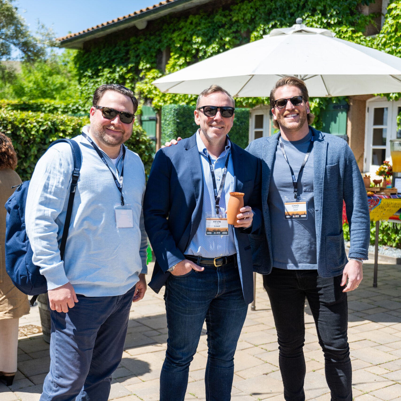 Colleagues at a corporate event